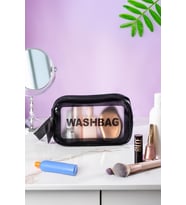 Porsima 3140 Şeffaf Seyahat Ve Makyaj Çantası Su Geçirmez Organizer Washbag 21x13cm Çok Renkli