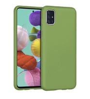 Samsung Galaxy A71 İnce Mat Silikon Kılıf Yeşil