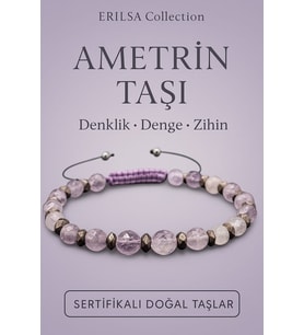Sertifikalı Fasetli Ametrin Taşı Bileklik – Zihin Dengesi ve Ruhsal Netlik İçin (Çok Renkli)