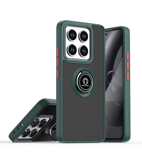 Xiaomi Mi 14t Pro Kılıf Montreal Yüzüklü Silikon Kapak - Yeşil