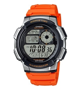 Casio AE-1000W-4BVDF Quartz Silikon Turuncu 10 ATM 44 mm Erkek Kol Saati