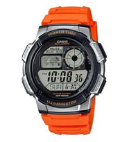 Casio AE-1000W-4BVDF Quartz Silikon Turuncu 10 ATM 44 mm Erkek Kol Saati
