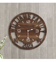 BK Gift Kişiye Özel İsimli Dekoratif 45cm Ahşap Duvar Saati-2 , Ev hediyesi , Arkadaşa Hediye , Sevgiliye Hediye