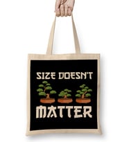 Funny Size Doesn't Matter Small Bonsai Tree Plant Bez Çanta Uzun Saplı