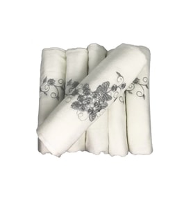 Bulteks Simli Nakışlı Kadife Desen 2 Havlu 30X50