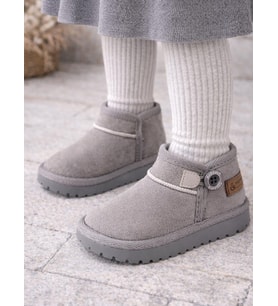 Mumenim Baby Kodiak Düğmeli 20- Bot - Gri