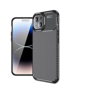 Coverzone iPhone 13 Pro ile Uyumlu Silikon K?l?f TPU Negro Silikon Ultra Slim Fit K?l?f ?le Uyumlu Karbon Delux K?l?f