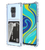 Teknomoda Redmi Note 9 Kılıf Kartlıklı Anti Şok Korumalı Şeffaf Silikon Şeffaf Açık