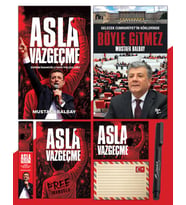 Asla Vazgeçme - Ayraç - Kartpostal - Poster - Böyle Gitmez - Atatürk İmza Baskılı Kalem