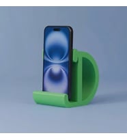 Dekoratif D Harfi Tasarımlı Masaüstü Akıllı Telefon Standı ve Tutucu (Yeşil)