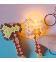 Minecraft Balta Işıklı Anahtarlık