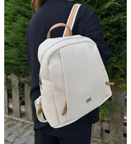 Just Polo Kadın Büyük Boy Sırt Çantası 234040MH (Krem-Taba)