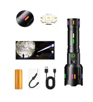 Profesyonel Zoomlu 50W Şarjlı Powerbank Avcı Polis El Feneri PS-9885