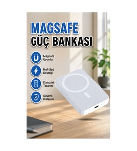 MagSafe Uyumlu Manyetik Güç Bankası – 27W Hızlı Şarj 15W Kablosuz Şarj