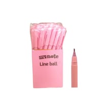 Mynote Line Ball 50'li PP Kutu Pastel Pembe