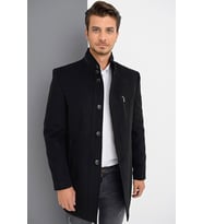 PLT8386 DEWBERRY ERKEK PALTO-SİYAH