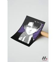 Attack on Titan Levi Ackerman Anime Poster, Çerçevesiz Yüksek Kalite Duvar Afişi
