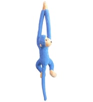 Elleri Yapışabilen, Sevimli Peluş Maymun Oyuncak - 70 cm (Mavi)