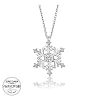Swarovski Taşlı Gümüş Kartanesi Bayan Kolye