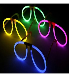 Karanlıkta Parlayan Fosforlu Glow Gözlük Fosforlu Renkli Gözlük 6 Adet