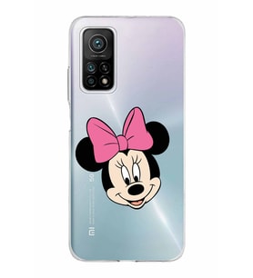 Xiaomi Mi 10 T Pro Uyumlu Kapak Minnie Mouse Tasarımlı Şeffaf Silikon Kılıf