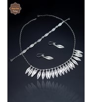 Mekik Model 925 Ayar Gümüş Telkari Kadın Üçlü Set 201025196