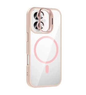 Joko Apple İphone 16 Plus Remim Lensli Magsafe Standlı Kapak - Pembe