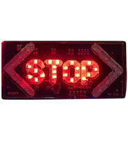 Ayt Elektrikli İşaret Cihazı Oklu Stop Küçük Araç İçi 12V Oto Ledli Stop Yazısı