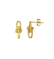 Tiffany 14 Ayar Sarı Altın Küpe