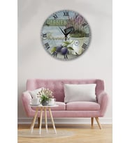 Retro Tasarımlı Duvar Saati 35x35 Cm (Baskılı)
