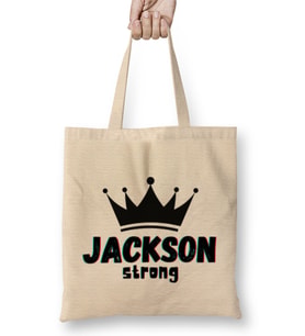 Jackson Name personalized Custom Vintage Retro Rainbow Design Gift Baby-Gift For Him Bez Çanta Uzun Saplı