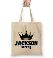 Jackson Name personalized Custom Vintage Retro Rainbow Design Gift Baby-Gift For Him Bez Çanta Uzun Saplı