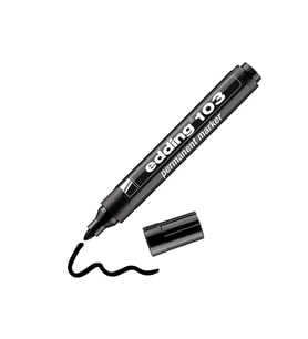 Eddıng Permanent Markör Siyah Kalıcı işaretleyici Marker Kalem Metal Plastik Cam (10 Lu Paket)