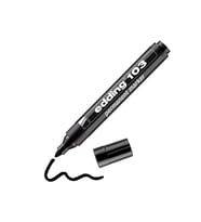 Eddıng Permanent Markör Siyah Kalıcı işaretleyici Marker Kalem Metal Plastik Cam (10 Lu Paket)