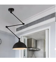 RİOLİGHT HAREKETLİ AKROBAT METAL SARKIT AVİZE ŞAPKA ÇAPI: 30CM (Siyah)