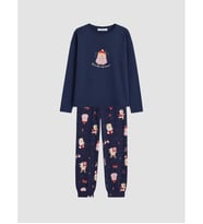 LCW Young Lacivert Bisiklet Yaka Kadın Pijama Takım