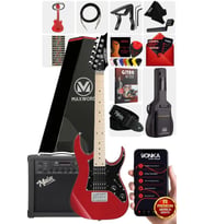Maxword DE-150RD-25AMP Maple Klavye HH Yüksek Kaliteli 25W Amfili Elektro Gitar Seti