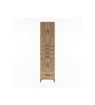 Hyperion Dolap 4 Raflı 5 Çekmeceli 4 Kapaklı 60x44x243 Çam-Çam