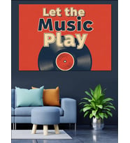 Let The Music Play Plak Dekoratif Kanvas - Mdf Ahşap Tablo