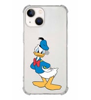 Apple iPhone 13 Mini Uyumlu Köşe Korumalı Antişok  Kapak Donald Duck Tasarımlı Şeffaf  Kılıf