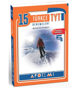 TYT Türkçe Tamamı Çözümlü 15 li Denemeleri Apotemi Yayınları