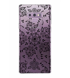 Samsung Galaxy Note 9 Kapak Nostalji Desen Tasarımlı Şeffaf Silikon Kılıf