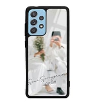 Samsung A72 Uyumlu Notlu Bulanık Fotoğraf Tasarımlı Glossy Telefon Kılıfı