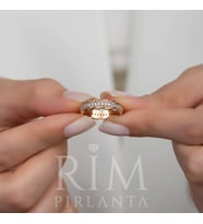 0.25 Karat Laboratuvar Pırlanta Tamtur Yüzük - HRD Sertifikalı