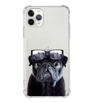 PrintiFy Apple iPhone 11 Pro Uyumlu Köpek 3 Baskılı Şeffaf Köşe Korumalı Antişok Kılıf