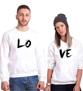 Tshirthane Lo Ve Fırça Sevgili Kombinleri Sweatshirt Kombini (Tek Ürün Fiyatıdır.)