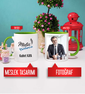 Müdür Yardımcısı Kupa Bardak Yeşil Fotoğraflı