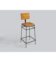 Ntconcept Masif Ahşap Bar Sandalyesi
