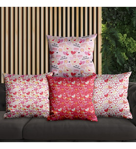 eJOYA Kalp Tasarımlı 4'lü Yastık İçi Ve Kırlent Kılıfı 45cm 113781
