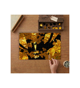 Yaprakları Sararmış Ağaç Tasarımı 240 parça Ahşap Puzzle Ahşap Kutuda MP03182